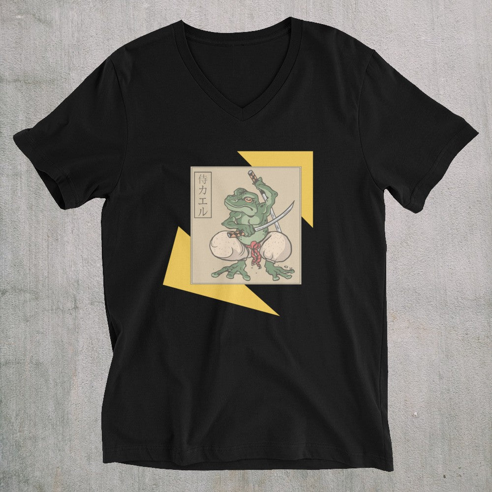 Samurai Frog Men's V-Neck