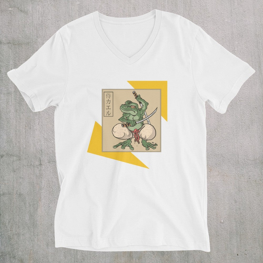 Samurai Frog Men's V-Neck