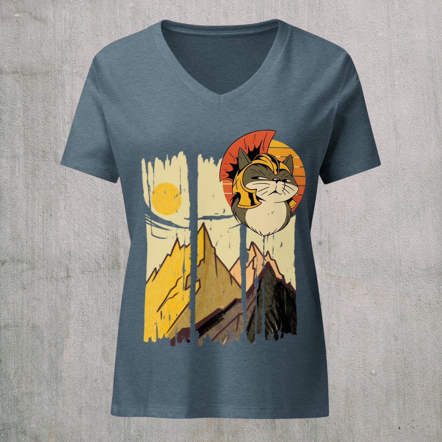 Mount Meow V-neck T-shirt