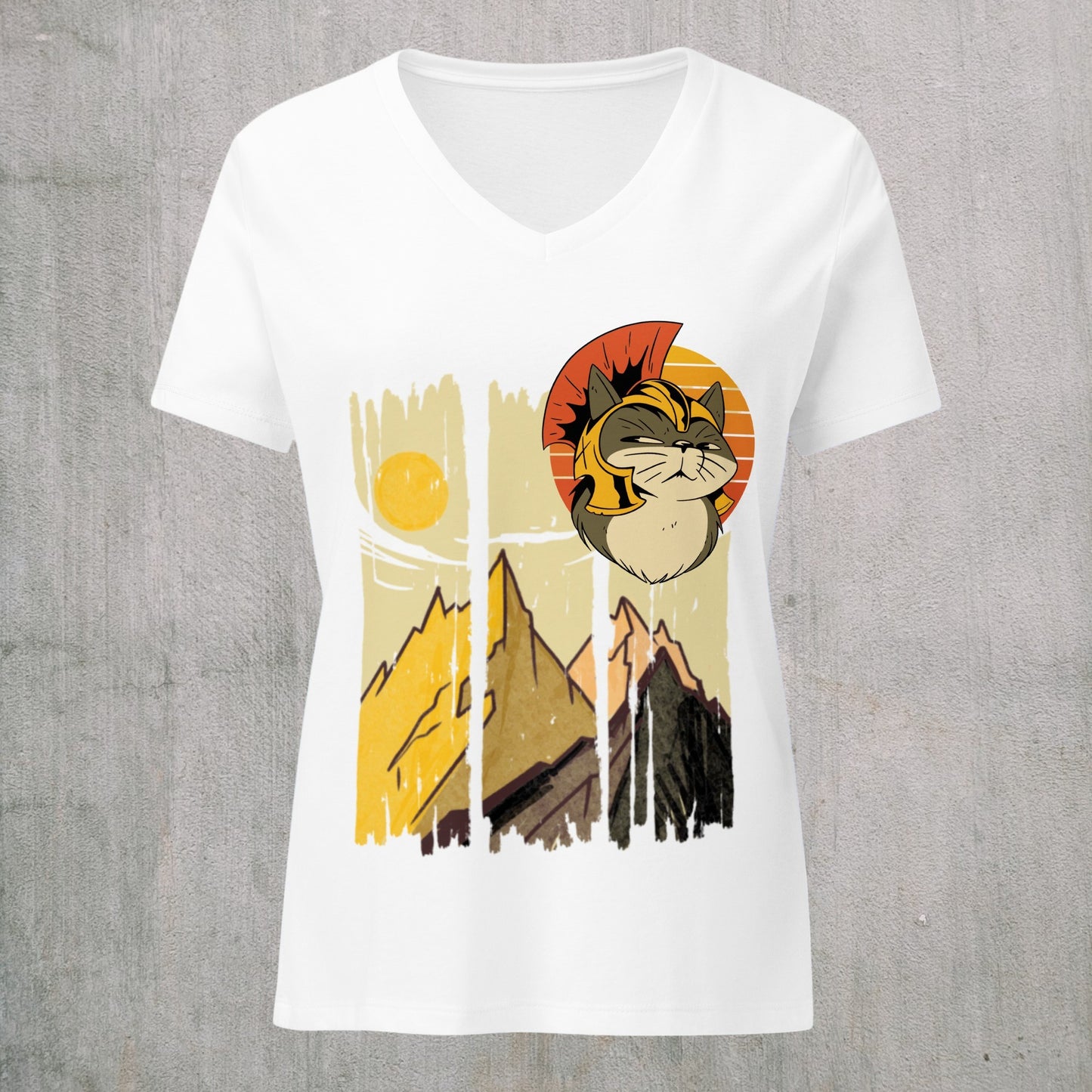 Mount Meow V-neck T-shirt